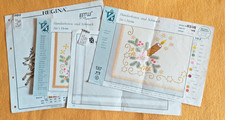 Alte Stickvorlagen mit Weihnachtsmotiven 4 Stück Fa. MEZ  FK Handarbeiten BTW