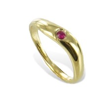 Anhänger Taufring mit Rubin -