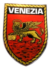 Souvenir-Aufkleber Venezia Venedig altes Stadtwappen Italien 80er Oldtimer