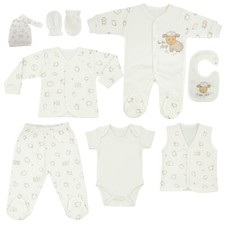 Neugeborenen Baby Kleidung Set Unisex Ausstattung Erstausstattung 8 Teil (Lamm)