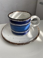Stonehenge Midwinter Moon Blau,Tasse + Untertasse,Vintage