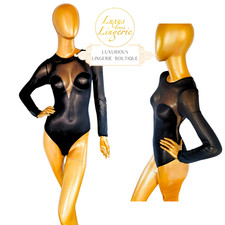SPECTACULAR NEON BODY by Wolford S Small golden gold black Transparent Metallic