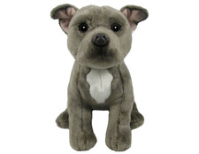 Staffordshire Bullterrier blau 24 cm hoch Plüschtier Kuscheltier von Faithful Friends.