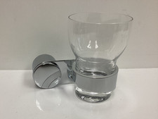 Keuco Amaro Glashalter, Zahnputzglas, mit Wandhalterung, Komplett, wie Neu