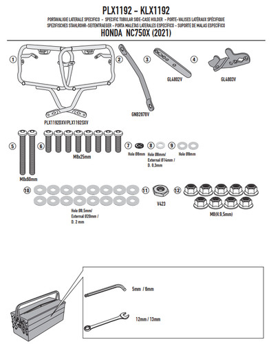 Givi kit seitenkofferträger - givi,