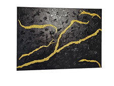 Goldader Abstrakte Kunst Acryl Bild Glanz Original signiert Struktur Gemälde 