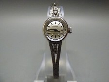 Dugena Flair 585 Gold Weissgold + 6 Diamanten 14 Karat Damen Armbanduhr