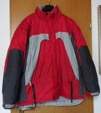 ?Winterjacke rot grau Unisex Gr 38   176  Neuwertig Kapuze Funboard
