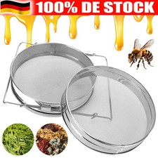 Absetztank Edelstahl Doppel Bienenzucht Imkerei Honig Sieb Filter Schmutzfänger