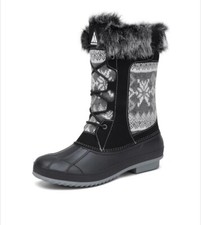 Damen Stiefel Warm Boots Wasserdicht Gummilaufsohle Winterstiefel Größe 38
