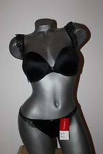 Triumph Set "Angel Glow" BH WHU 70 C + String 36 schwarz Push-up sehr edel