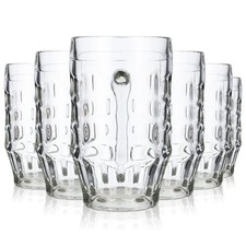 6x Bierkrug Glas 0,5l Gläser