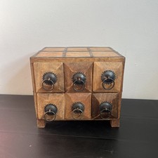 Antiker Holz Gewürzschrank 8