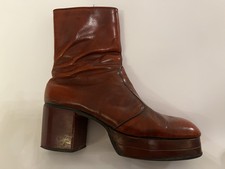 Sehr seltene Original 70er Jahre Herren-Plateauschuhe Größe ca.42