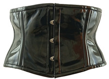 Lack Unterbrustkorsett Schwarz