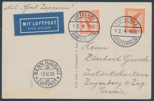 Zeppelin schweizfahrt 1930 - schweizfahrt,