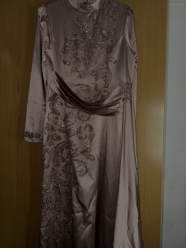 Damen satin abendkleid lang - abendkleid,