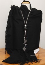 Schal XXL 100% Wolle schwarz