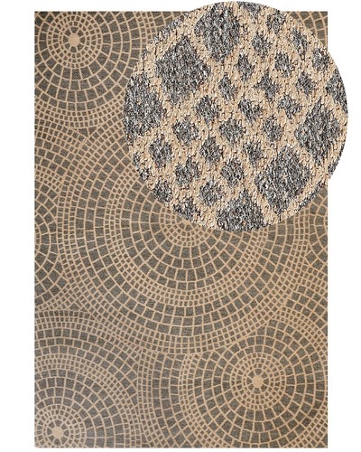 Teppich jute beige - teppich, beige/grau