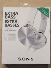 SONY MDR-XB450AP Kopfhörer weiß - Extra Bass, Freisprechanrufe; OVP!