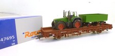Roco H0 47695 DB-Rungenwagen Kbs, mit Fendt-Traktor und Anhänger, KK   X50