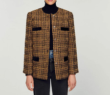Sandro Paris Damen Tweed Jacke