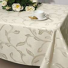 Tischdecke beige jacquard - beige,