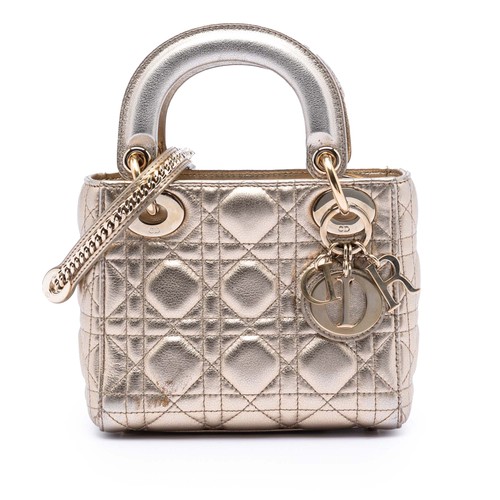Dior mini metallic lambskin - dior,