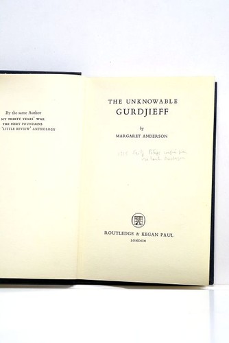 Margaret anderson unknowable - margaret,