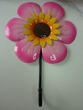 Wand Deko Metall Blume mit Haken 38cm x 28cm