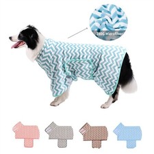 Hundebademantel Klettverschluss Haustiermantel Bademantel Mikrofaser für Hunde