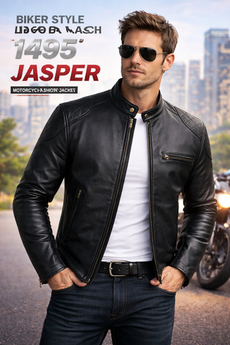 Biker stil leder schwarz - biker,