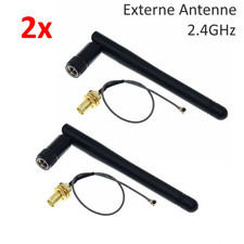 2x 2.4GHz WLAN Antenne 3dBi
