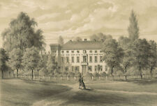 BRÜSEWITZ - Gebäudeansicht - "Herrenhaus Brüsewitz."- Tonplatten-Litho um 1850