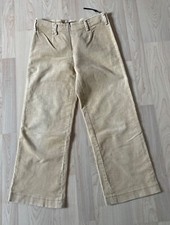 Damenhose Feincord 70/80er Jahre Stil, breites Bein, Gr. 40 hellgelb beige