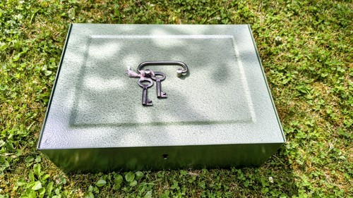 Alte ddr metall geldkassette - ddr,