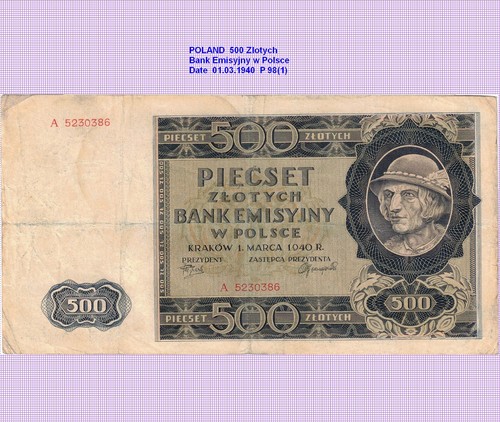 Polen poland 500 zloty 1940 - polen,