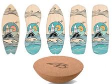 F2 Balance Board Korkrolle Halbkugel Balanceboard Holz Kinder Erwachsene Surfen