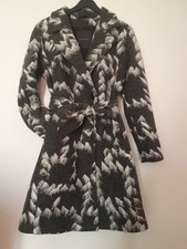 Wunderschöner - Erich Fend - Mantel grau weiß Stilvoll M 38