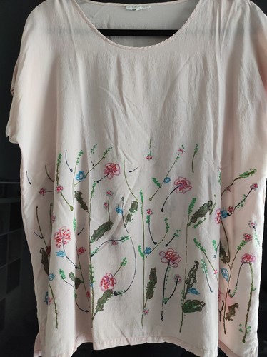 Bluse 46 handbemalt - gr.,