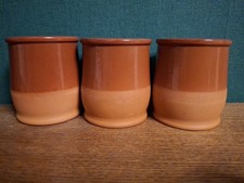 3 Tonbecher für ca. 100 ml,  ca. 7,5 cm hoch