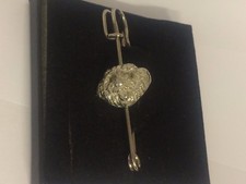 Tongue Out Hundekopf TG474 Zinn Schal und Kilt Pin Zinn 3" 7,5 cm