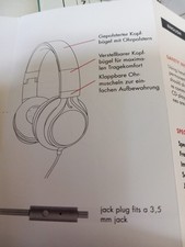 kopfhörer mit kabel, Schwarz, On Ear, Zubehör, Neuwertig, Casada