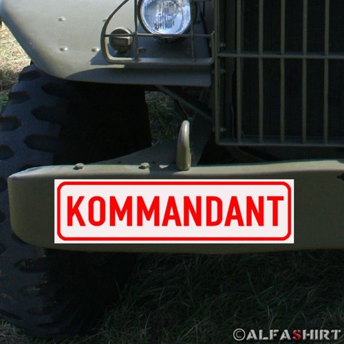 Magnetschild kommandant - bw,