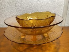 Braunglas Schüssel, Salatschüssel, 3er Set