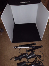 SOMIKON FOTOBOX ; FALTBAR ; 2 LAMPEN MIT STATIV ; TASCHE
