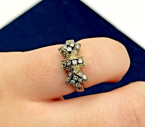 Jugendstil ring 750 weiss - jugendstil,