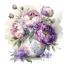 Deko Bild Blumenvase