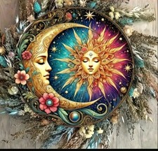 L*NEU* Holzscheibe Tafel Sonne