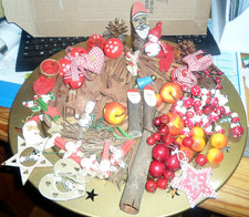 XXL Advent Weihnachten Bastel Set 170 Teile Naturmaterialien Kranz Gesteck